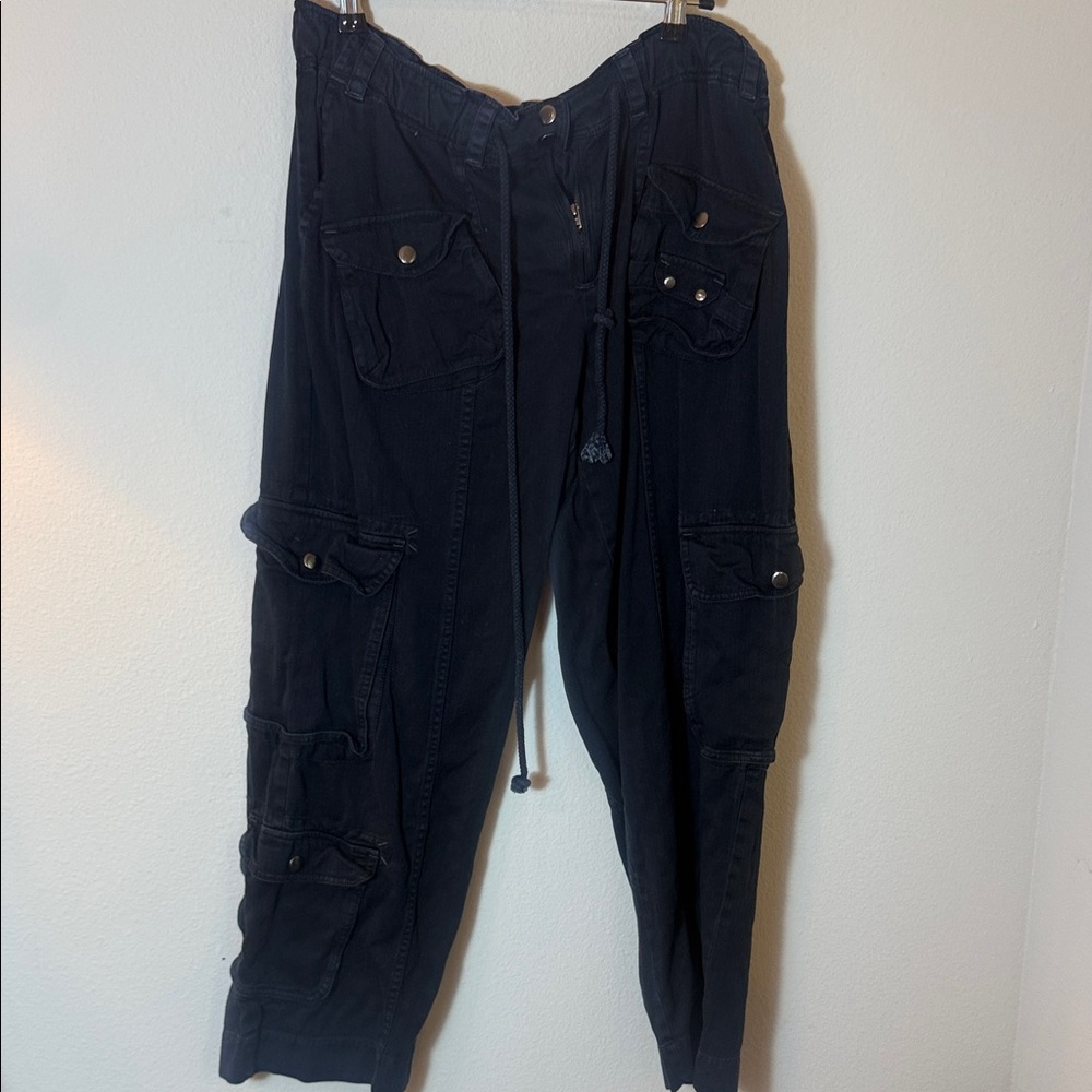 Free People Tahiti Cargo Wide Leg Low Rise Pant- large